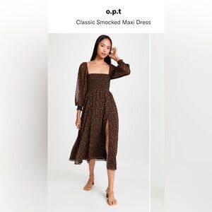 Opt classic smocked maxi dress